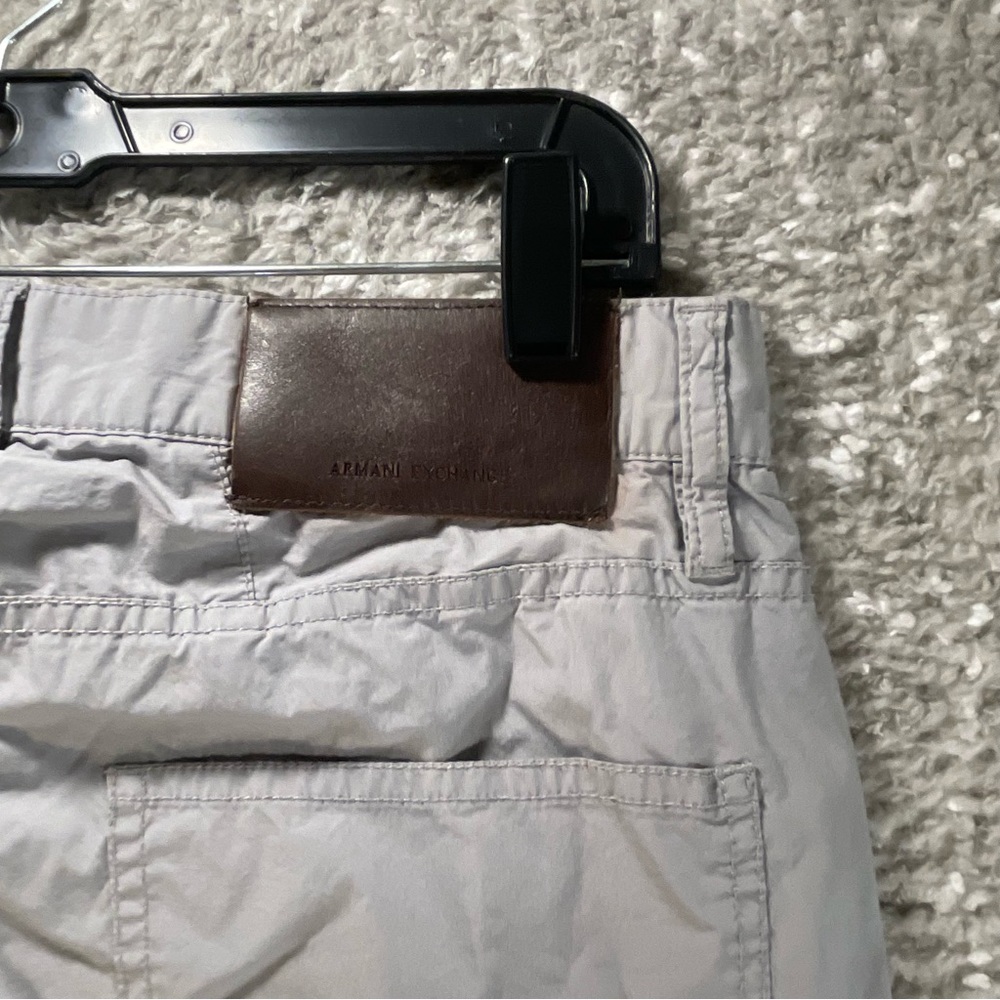 Armani Exchange A|X Mens Gray Flat Front Dress Straight Pants Sz 31 Lightweight - Picture 4 of 10